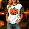 thumbnail image 2 of Shirt for Women Print Short Sleeve Crewneck T-Shirts Halloween Printed Tee Clothes, 2 of 6
