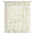 thumbnail image 2 of Yellow Flower Sheer Curtains 96 Inches Long, Vintage Farmhouse Boho Leaf Spring Plant Light Filering Curtains, Privacy Drapes Simi Floor to Veiling Curtain for Living Room Bedroom Window Treatment, 2 of 9