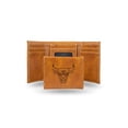 thumbnail image 1 of Chicago Bulls Laser Engraved Brown Trifold Wallet, 1 of 1