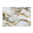 thumbnail image 5 of Ryvnso White Marble Bathroom Shaggy Rugs Toilet U Shape Mat Soft Contour Rug 20"x24", 5 of 9