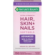 Extra Strength Hair Skin And Nails Vitamins By Natures Bounty Optimal Solutions, With Biotin And Vitamin B, Supports Skin And Hair Health, 150 Count, (Packaging May Vary).