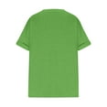 thumbnail image 4 of UVEASISHA Plus Size Workout Tops for Women Short Sleeve V Neck Tshirt Fashion Solid Sport Tees Green XXXXL, 4 of 6