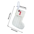 VUYUEN Christmas Stockings, 7.8 inch Embroidered Initial Letter Cable