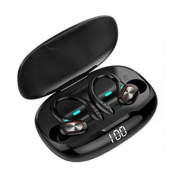 Sports Bluetooth Wireless Headphones With Mic Ipx6 Waterproof Ear Hooks Bluetooth Earphones Hifi Stereo Music Earbuds Heasets - Earphones & Headphones
