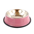 thumbnail image 2 of Stainless Steel Pet Bowl Portable Pets Replacing Animal Metal Snack Replacement Round Stackable Shockproof Odorless Coated Household Pets Feeding Dish, 2 of 9