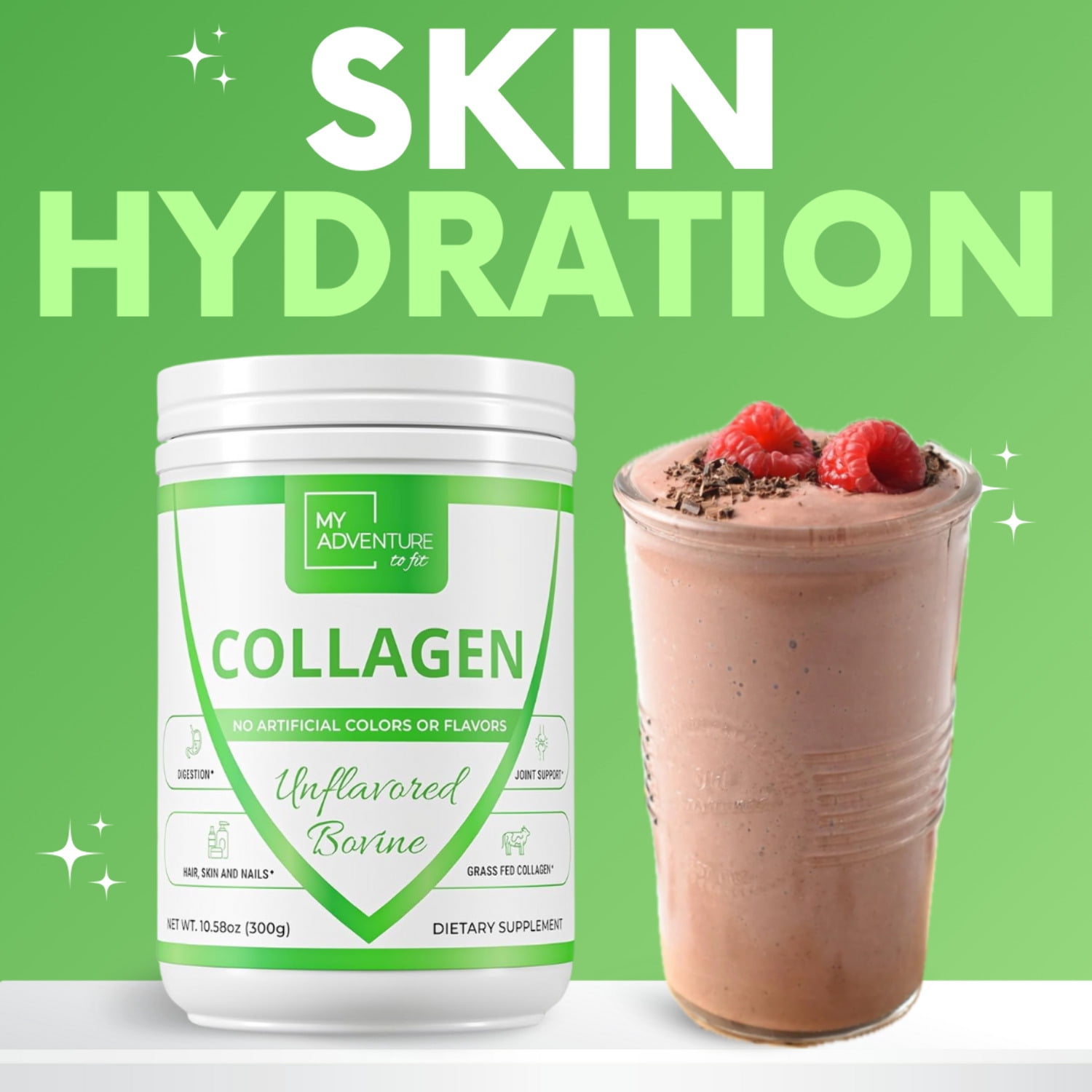 Collagen - Grass Fed Bovine | Unflavored Protein for Skin, Hair, Nails  Joints