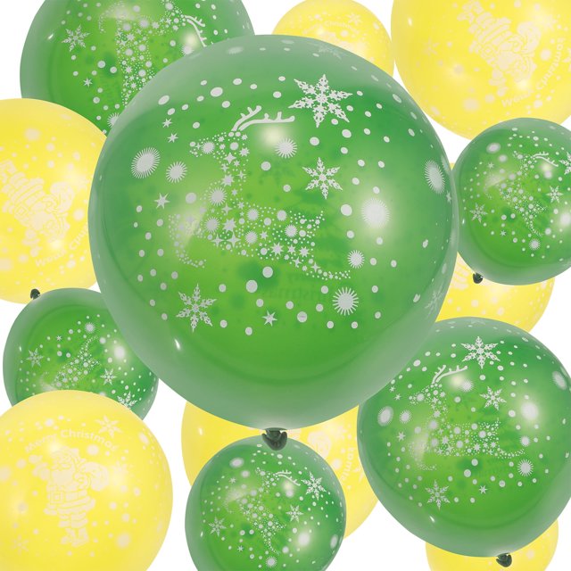 Gregiular - Juego de 100 globos navideños de látex de 12 pulgadas con estampado colorido, para fiestas navideñas, adornos para el hogar (diseño variado)