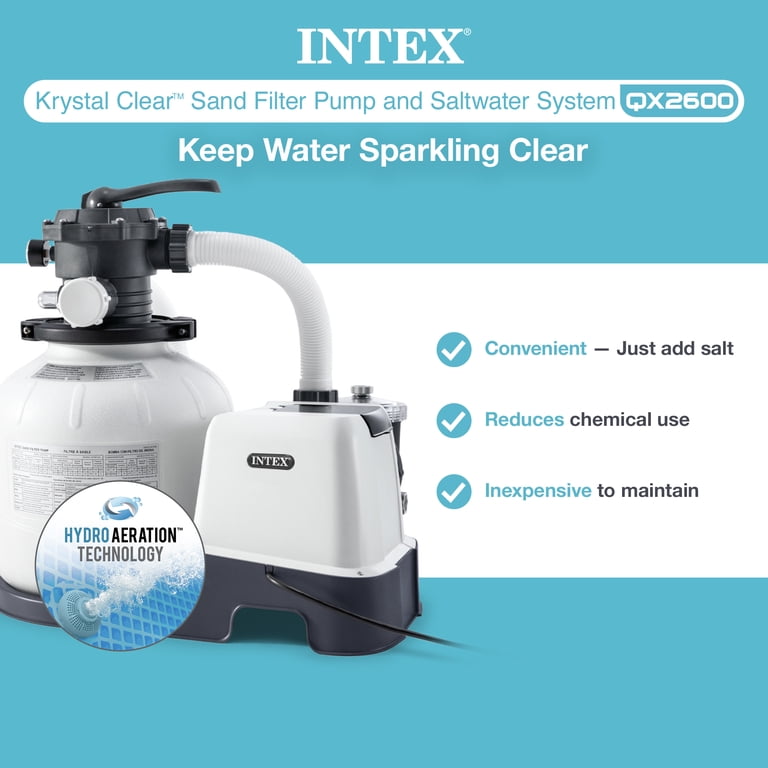 Intex Krystal Clear 2650GPH Sand Filter Pump with OptiFlow 3 Pack