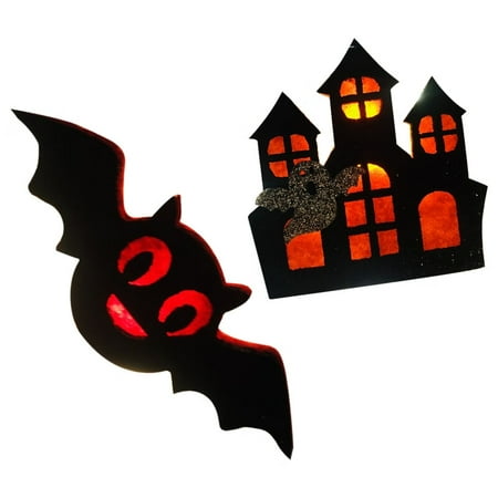 

JHDONG Light String Multi-purpose Decorative Eye-catching Reusable Energy-saving Festive Decoration Waterproof Halloween LED Bat Castle Fairy Lamp Small Nightlight for Party