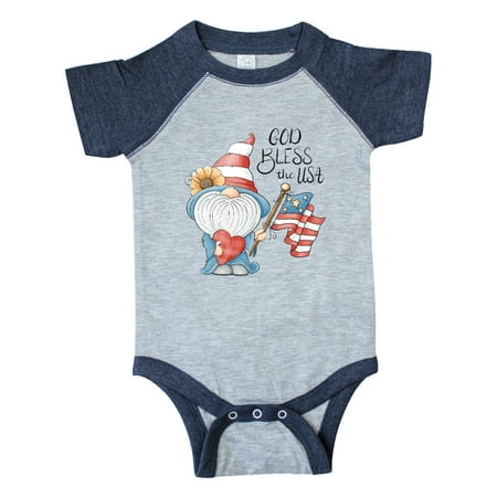 

Inktastic God Bless the USA Gnome Gift Baby Boy or Baby Girl Bodysuit