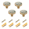 thumbnail image 2 of Qxltty Light Pink Vintage Rose Cabinet Knobs Kitchen Drawer Knobs Round Door Pulls Dressing Table Wardrobe Closet Knob Handles Decorative Set of 4, 2 of 9