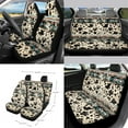 thumbnail image 2 of Yuyamidu Aztec Ethnic Car Seat Cover Set of 15 Cow Print Steering Wheel Cover Seat Belt Strap Pads Cup Coasters Trash Bag Air Vent Storage Bag Rearview Mirror Cover Keychain Auto Accessories, 2 of 7