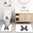 thumbnail image 1 of ABPHQTO Mariposa violeta aislado en blanco Juego de alfombras de baño de 3 piezas Alfombra de baño Alfombra de contorno y tapa de inodoro ABPHQTO Cont-CHAPPLE-32631, 1 of 2