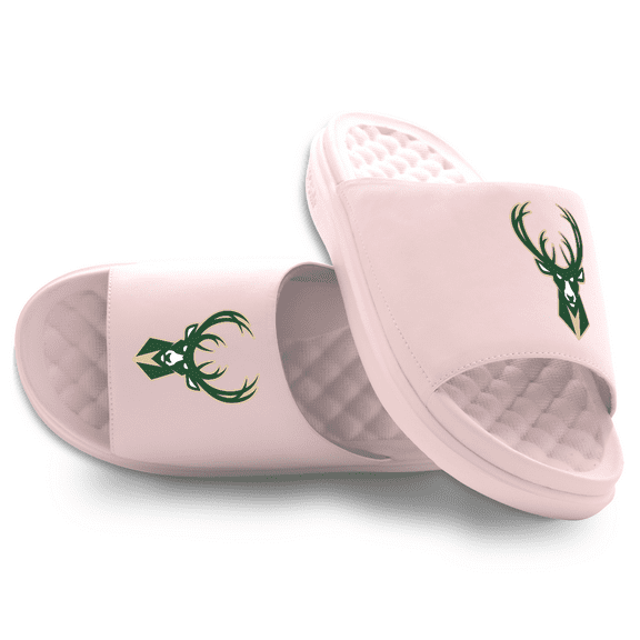 Unisex ISlide Pink Milwaukee Bucks Primary Motive Slide Sandals