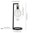 thumbnail image 4 of Evelyn&Zoe Mid-Century Modern Metal Table Lamp with Seeded Glass Shade, 4 of 12