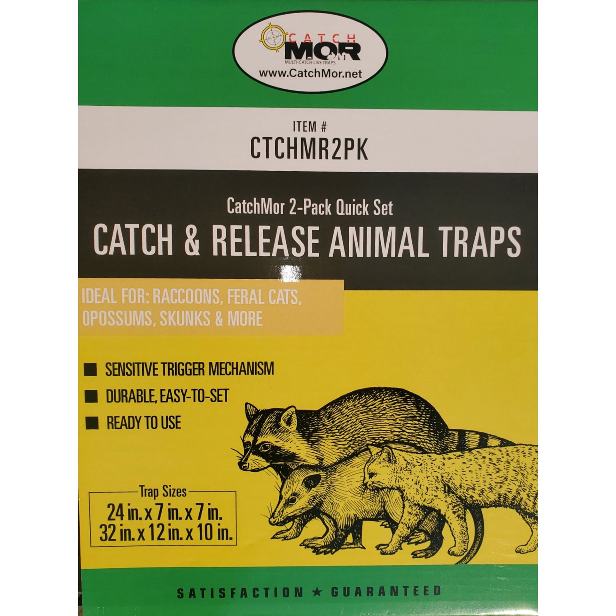 Rugged Ranch CatchMor Live Animal Multi Catch 2 Pack Trap, 1 Large, 1 Small