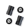 thumbnail image 3 of 4pcs Black-Imprint Logo Car Seat Cover Caps, Aluminum Alloy, Car Wheel, Air in USA and Europe, 3 of 3