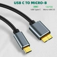 thumbnail image 4 of USB C Hard Drive Cable, 1.6ft 3.3ft 6.5ft 5Gbps Micro B to Type C Lead Portable External Hard Drive Compatible with WD, Seagate Expansion, Toshiba, M3 1TB, Galaxy S5/Note 3, 4 of 8