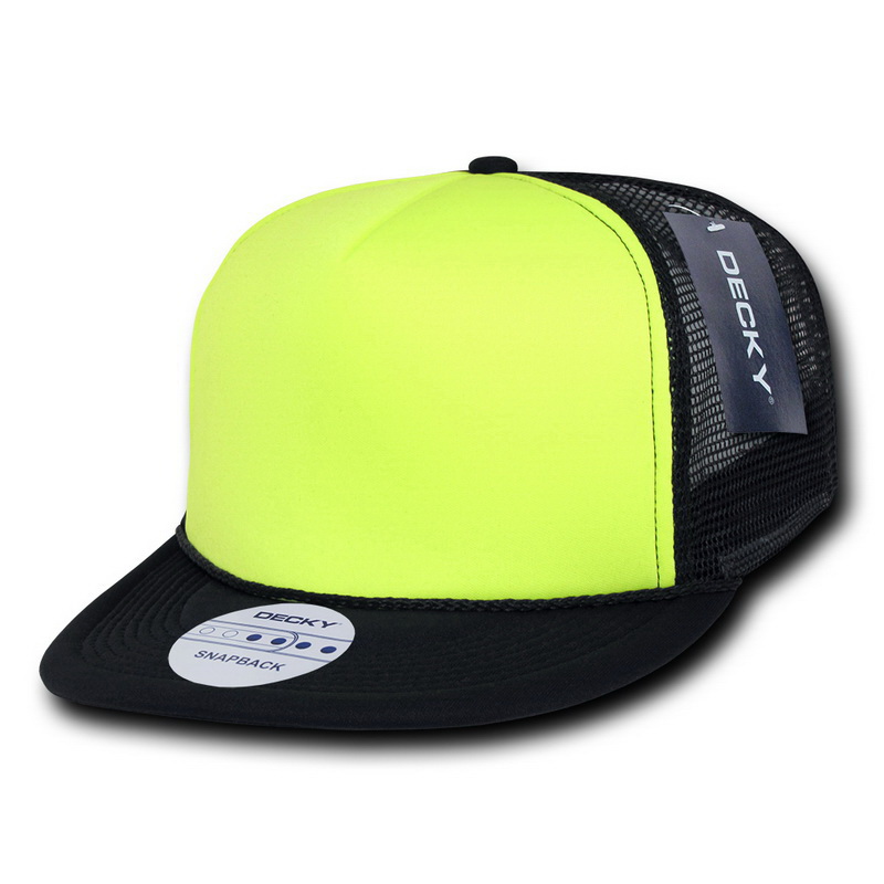 Decky 222-BLK-N.YEL Flat Bill Neon 