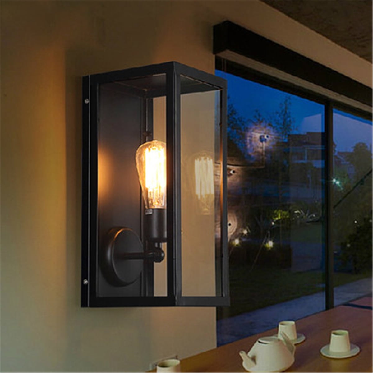 Wire Cage Wall Sconce Industrial Vintage Wall Lamp Fixture LED Night