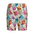 thumbnail image 2 of Lsque Skulls and Roses Mens Sleep Pajama Shorts,Short Pajama Pants, Cotton Ultra-Soft Knit-Medium, 2 of 9