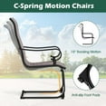 thumbnail image 5 of Costway Set of 2 Patio Chairs C-Spring Motion Chairs with Quick-drying & Breathable Fabric Gray, 5 of 9