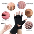 thumbnail image 4 of Moisturizing Spa Gloves Fingerless Pink Women's Gel Moisturizing Gloves Day Night Instantly Repair Eczema Dry Rough and Cracked Hands, 4 of 6