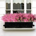 thumbnail image 5 of 8 Bundles Artificial Lavender Flowers Outdoor UV Resistant Fake Plastic Flowers Faux Plastic Shrubs for Indoor Outdoor Window Home Garden Decoration (Pink), 5 of 7
