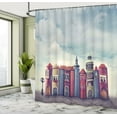 thumbnail image 4 of Ambesonne Fantasy Shower Curtain, City of Old Books Birds, 69"Wx70"L, Red and Blue, 4 of 4