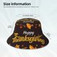 thumbnail image 3 of Balery Happy Thanksgiving 1 Sombreros para el sol para hombre y mujer, sombrero de pescador con UPF 50+, 3 of 6