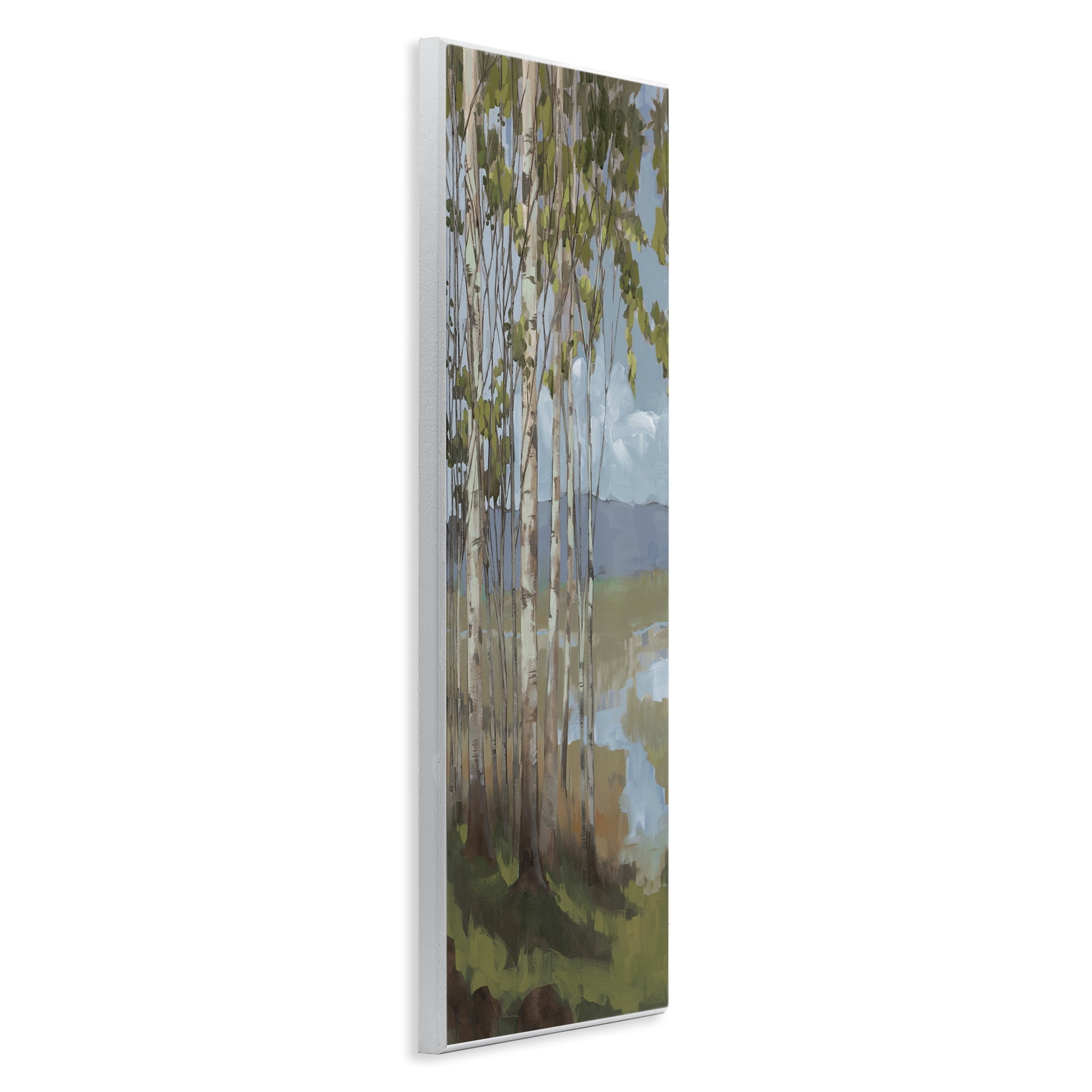 Stupell Industries Rustic Birch Grove Landscape Painting Unframed Art Print Wall Art, 7 x 17