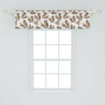 thumbnail image 2 of Winter Window Valance, Vintage Pattern of Bullfinch Bird Print and Snowy Berry Branches, Curtain Valance for Kitchen Bedroom with Rod Pocket, 54" X 18", Ivory Apricot and Dark Pink, by Ambesonne, 2 of 2