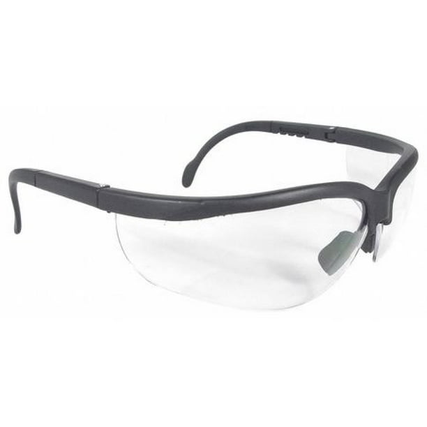 RADIANS JR0110ID Safety Glasses, Wraparound Clear Polycarbonate Lens