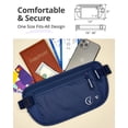 thumbnail image 4 of Money Belt for Travel - Security Fanny Pack for Phone, Money, Passport, & More with Anti Theft RFID Protection - Slim Under Clothes Hidden Wallet Holder Bag - Unisex Travel Waist Pouch for Women & Men, 4 of 6