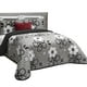 thumbnail image 1 of Edredón Ligero Matrimonial Elefantito Alatri color Gris  Doble Vista Floral, 1 of 6