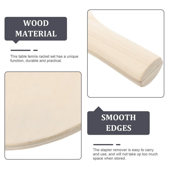 Dytern DIY 2Pcs DIY Kids Table Tennis Paddles Unfinished Table Tennis Exercising Racket