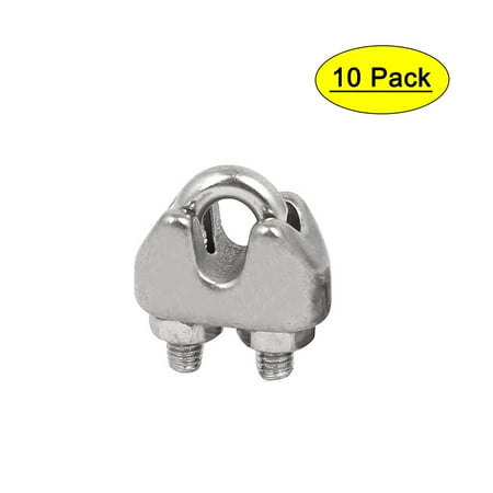 

M2 1/16 Inch 304 Stainless Steel Saddle Clamps Cable Wire Rope Clips 10PCS