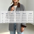 thumbnail image 4 of Lcziwo Womens Utility Barn Jackets Corduroy Collar Button Down Casual Coats Lightweight Vintage Casual Loose Outerwear with Pockets Gray,XXL, 4 of 9