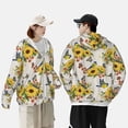 thumbnail image 4 of Fotbe Bird Sunflowers Chaqueta con Protección Solar UPF 50+ para Hombre y Mujer, Camisa con Capucha y Bolsillos-Small, 4 of 7