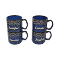 thumbnail image 3 of Marcelle, 4 Pc 14oz Stackable Tower Mug Set with Metal Stand for Coffee or Other Serving Applications, 3 of 4