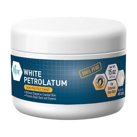 MEDPRIDE Pure White Petroleum Jelly Skin Moisturizer Lip Balm Body Care, 15 oz
