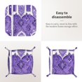 thumbnail image 4 of Multi-Size Leather Tray Four Corners Four Button Design Anti-Scratch Waterproof Convenient Cleaning Convenient Storage Mediumpurple Moroccan Trellis Hand-Drawn Sketch_4 Medium, 4 of 8