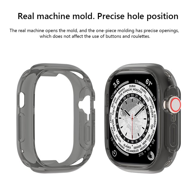 Cubierta de parachoques ahuecada Marco de carcasa de protección suave para Apple Watch Ultra 49 mm