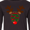 thumbnail image 4 of Inktastic Christmas Reindeer Face with Names and Red Nose Long Sleeve Youth T-Shirt, 4 of 5