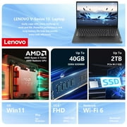 Lenovo V15 G4 15.6 FHD Laptop AMD Ryzen 5 7530U, 40GB RAM 1TB SSD, Wi-Fi 6 Windows 11 Pro Black