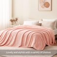 thumbnail image 3 of Throw Blanket Pink - Versatile Soft Warm King Size Blanket Fluffy Extra Large, 3 of 7