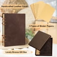 thumbnail image 3 of WEMATE Vintage Leather Journal,A6 Crazy Horse Leather  Journal For Women,7.08x3.9in, 3 of 7