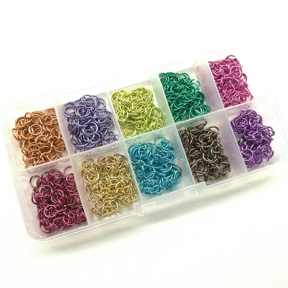U8MO 1000pc aluminium open Jump Ring Split Rings Connectors Jewelry DIY 10 Colors