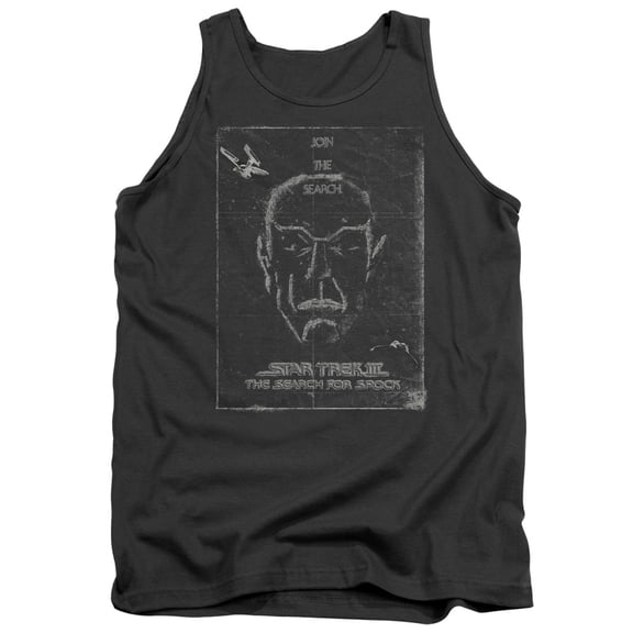 Star Trek Join The Search Adult Tank Top Charcoal