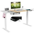 thumbnail image 1 of Costway 55"x28" Electric Standing Desk Adjustable Sit to Stand Table w/USB Port White, 1 of 9